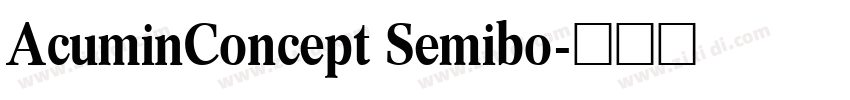 AcuminConcept Semibo字体转换